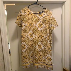 Lulus dandy lion yellow shift dress xL
